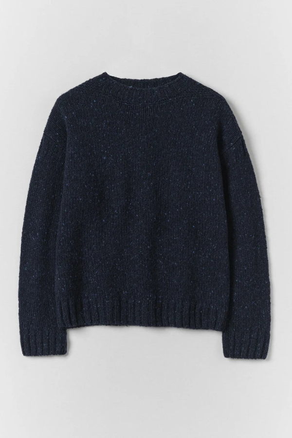 TOAST Finn Donegal Sweater - Navy