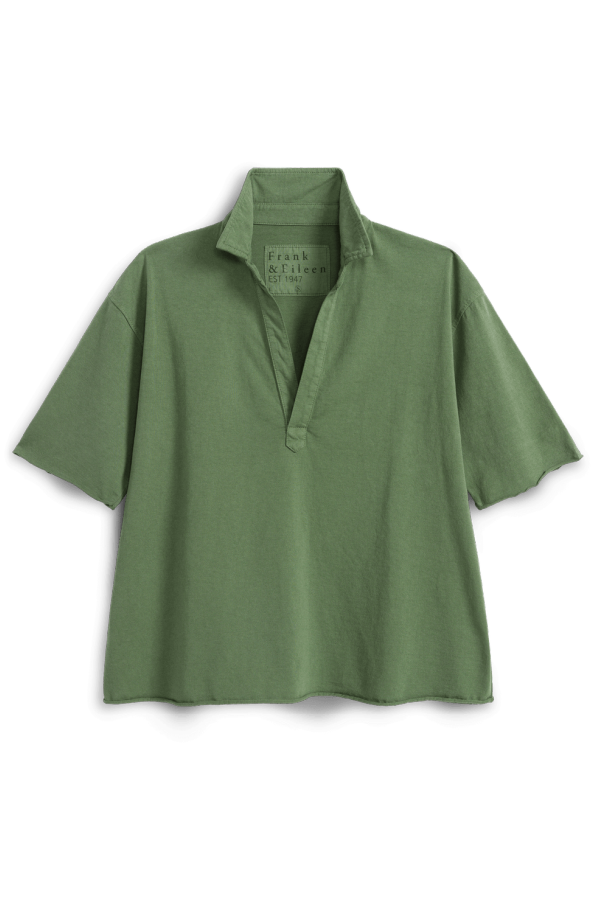 Frank & Eileen Patty SS Popover Henley Top - Nori