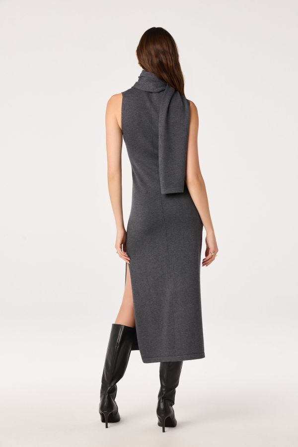 ASTR The Label Shyanne Turtleneck Scarf Sweater Dress
