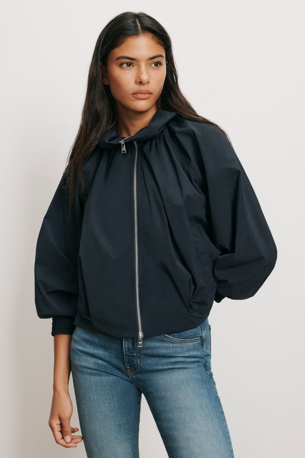 Veronica Beard Circe Bubble Jacket - Navy