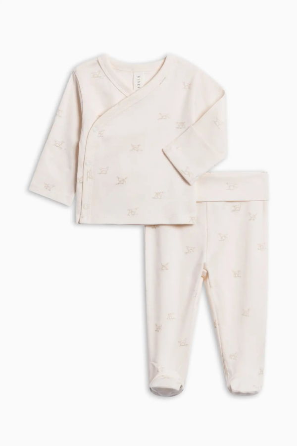 KIDS Colored Organics Riley 2 Piece Kimono Top and Pant Set