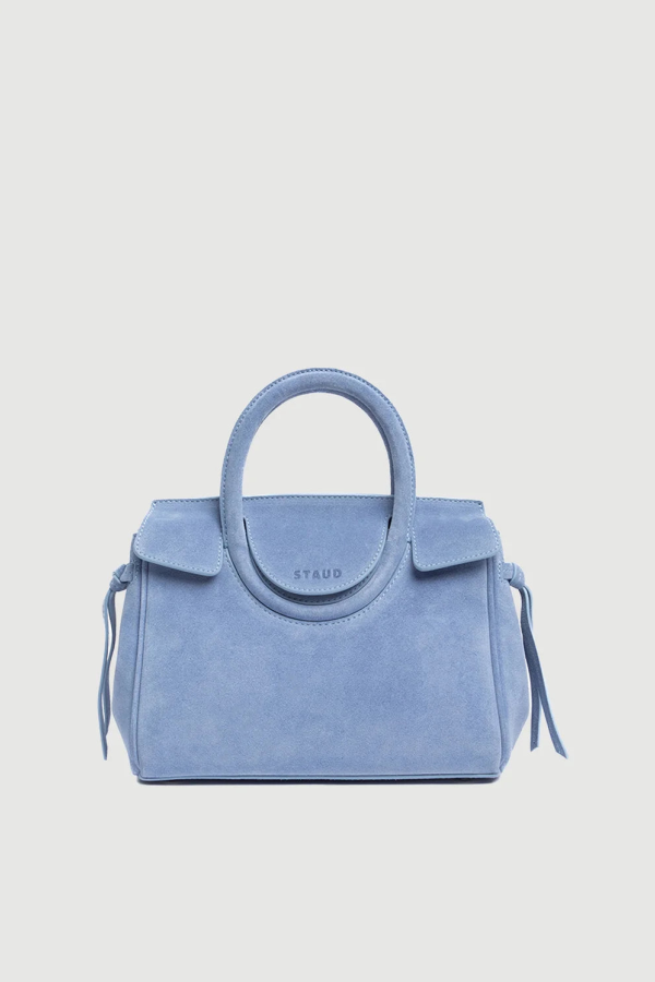 Staud Maude Mini Carryall Cielo Suede Handbag - Blue