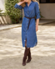Frank & Eileen Rory Shirtdress - Dark Wash Denim - Thumbnail 5