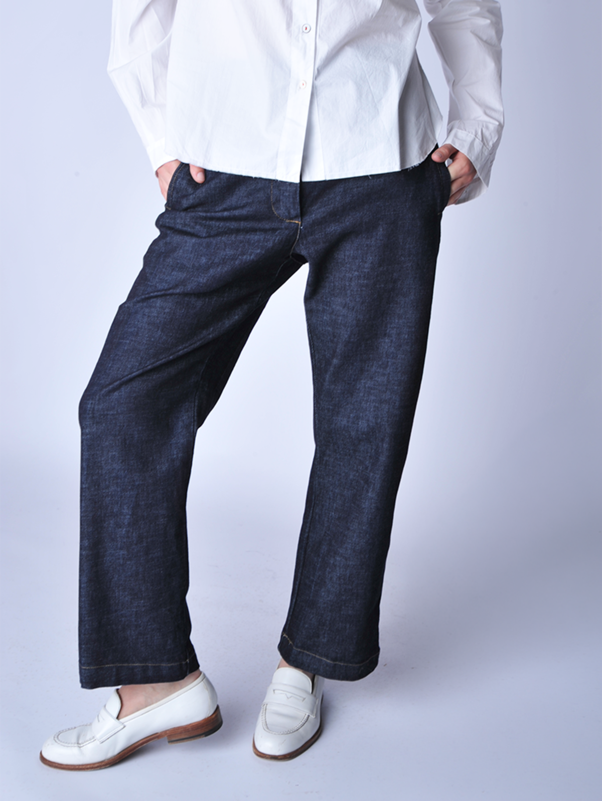 H+ Hannoh Wessel Washed Denim Pernilla Pant - Image 1 of 7