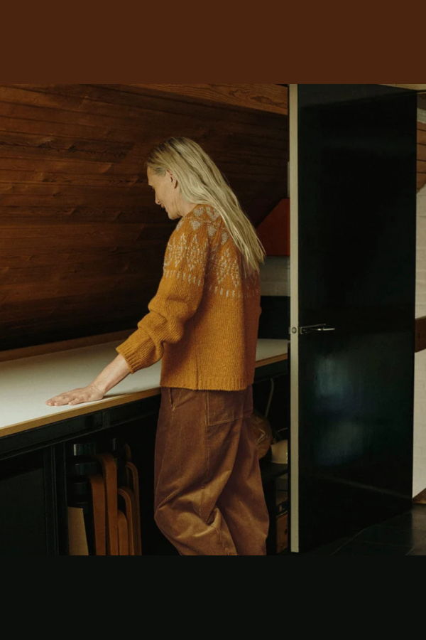 TOAST Harvest Yoke Donegal Sweater - Marmalade/Oat