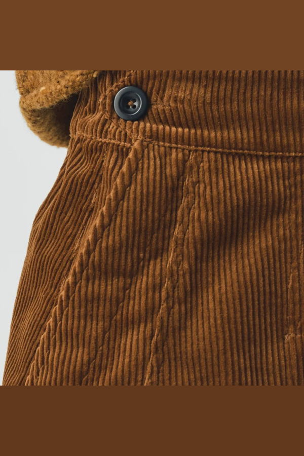 TOAST Organic Cord A-Line Skirt - Golden Amber Goam