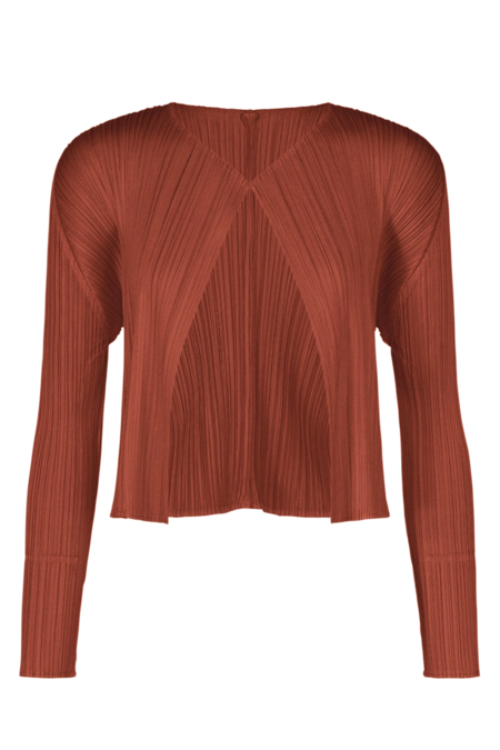 Pleats Please by Issey Miyake Monthly Colors: August Zip Cardigan