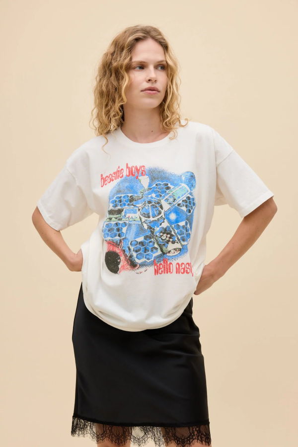 Daydreamer Beastie Boys Hello Nasty Merch Tee - Vintage White