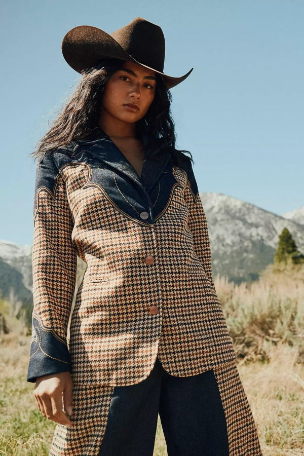 Wrangler Houndstooth Blazer - Rinse