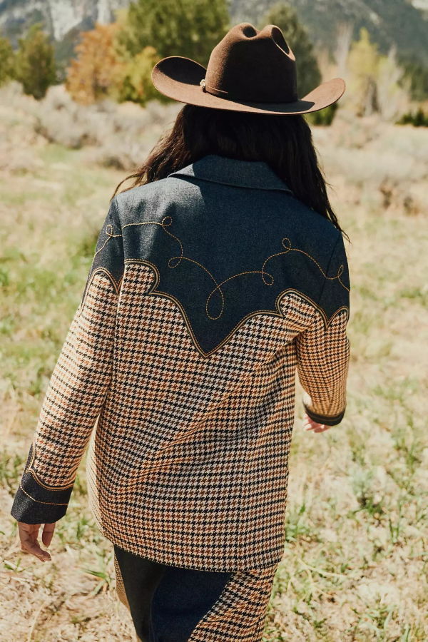 Wrangler Houndstooth Blazer - Rinse