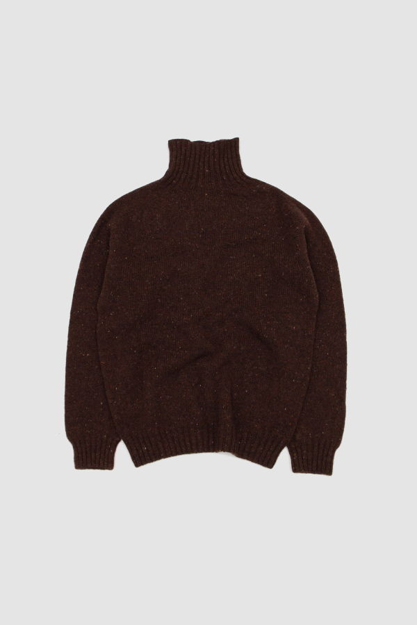 Harley of Scotland Polo Neck Sweater Monach