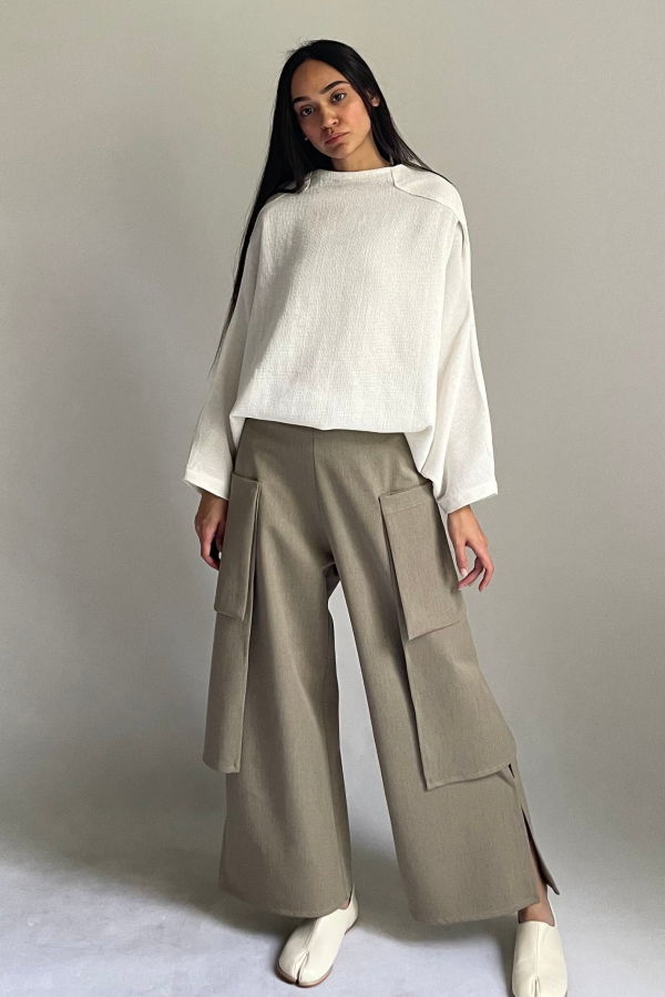 Solouk Cocoon Shirt - White