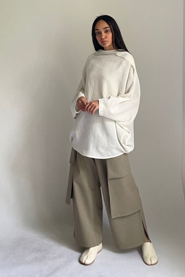 Solouk Cocoon Shirt - White