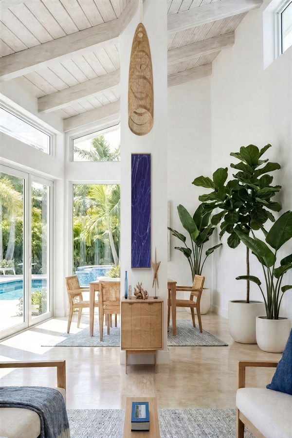 Art Collectiv Gestural Marks in Deep Ocean Framed Wall Art