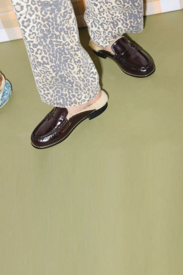 Freda Salvador Temi Shearling Penny Loafer - Espresso