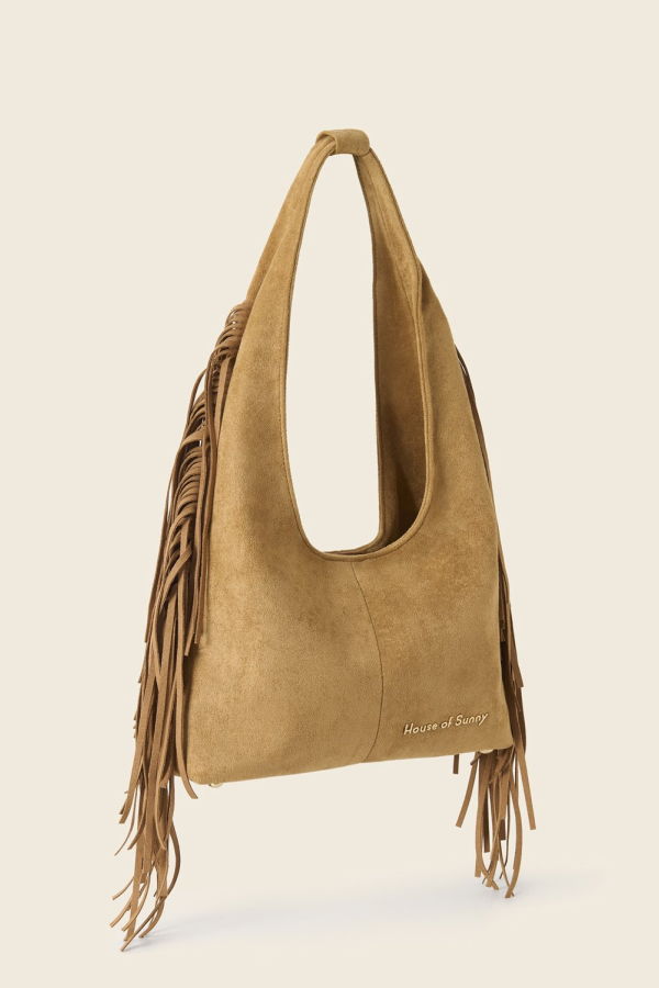 House of Sunny Tassel Sling Bag - Tan