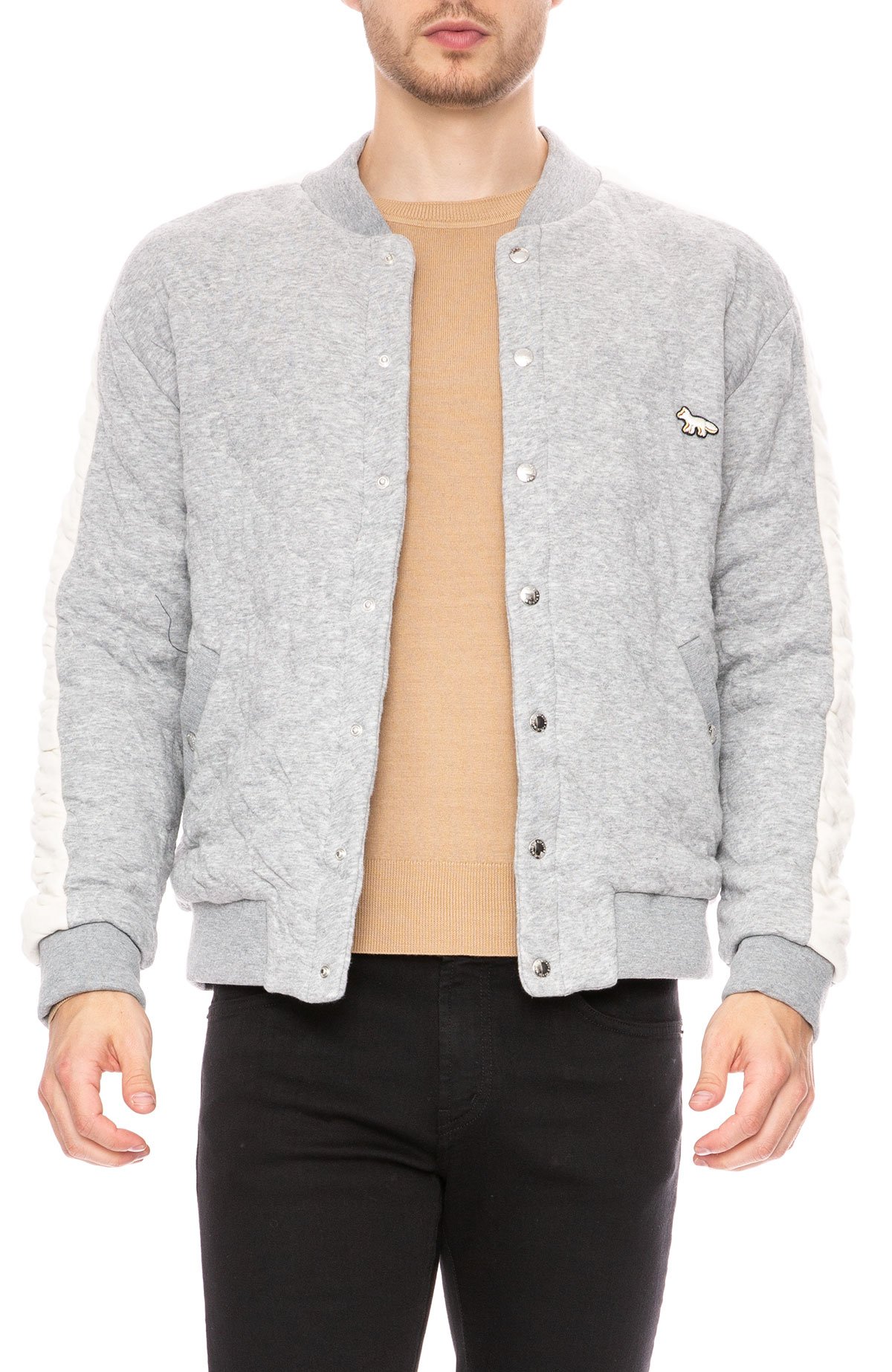 maison kitsune bomber jacket