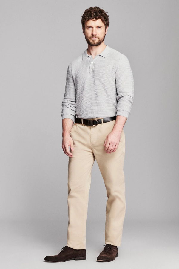 Billy Reid Long Sleeve Lachlan Links Polo