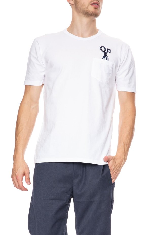 Denham Short Sleeve Scissor Pocket T-Shirt - Optic White | Garmentory