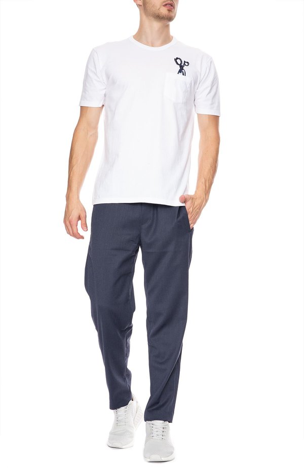 Denham Short Sleeve Scissor Pocket T-Shirt - Optic White | Garmentory