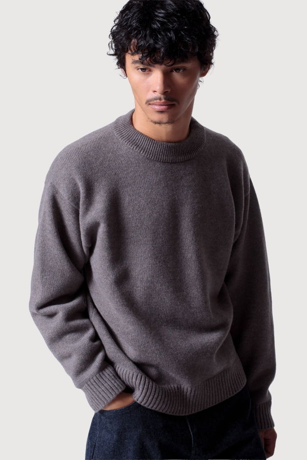 Arpenteur Source Round Collar Sweater - Greige