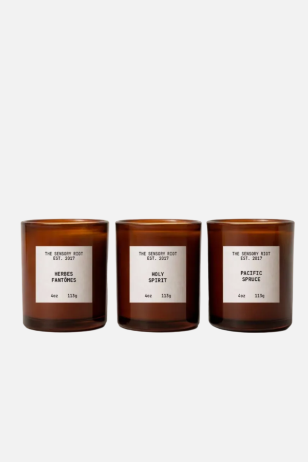 The Sensory Riot Smoky + Ceremonial Discovery Trio Candle Set The Sensory Riot Smoky + Ceremonial Discovery Trio Candle Set