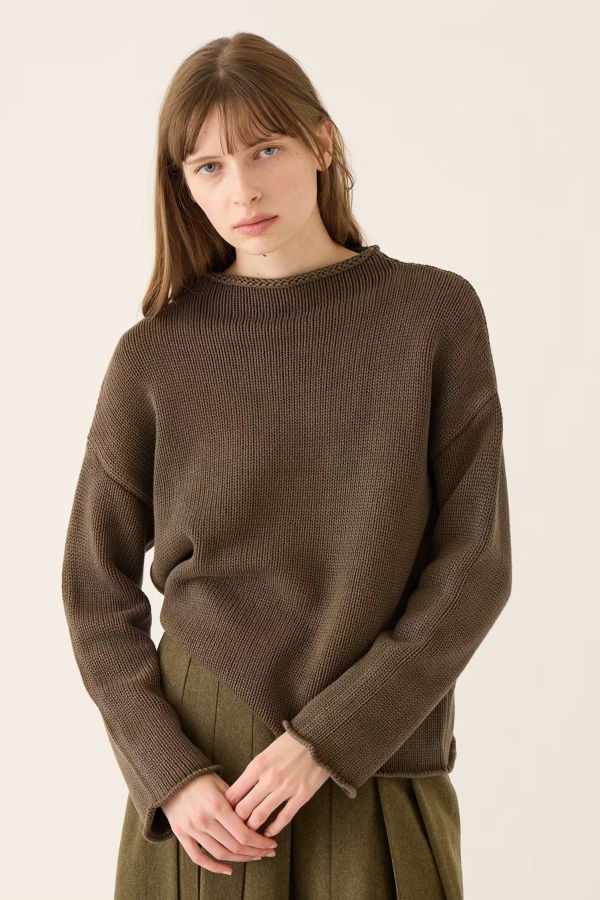 DEMYLEE Lamis Washed Cotton Sweater - Caper