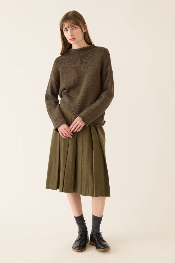 DEMYLEE Lamis Washed Cotton Sweater - Caper