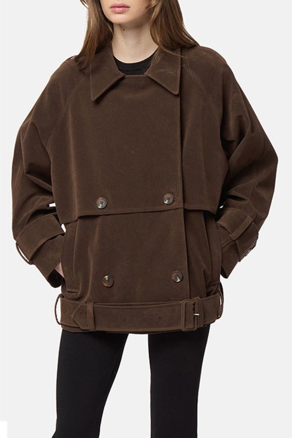 APPARIS Gaia Sans Suede Short Trench Coat