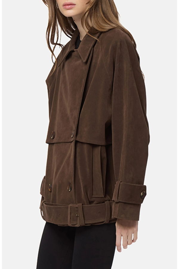 APPARIS Gaia Sans Suede Short Trench Coat