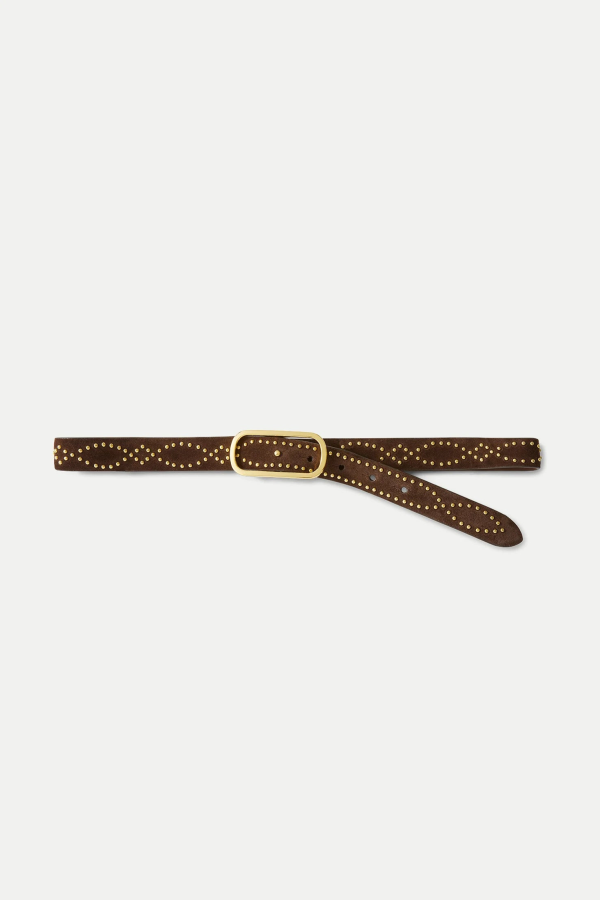 Veronica Beard Studded Loop Belt - Espresso