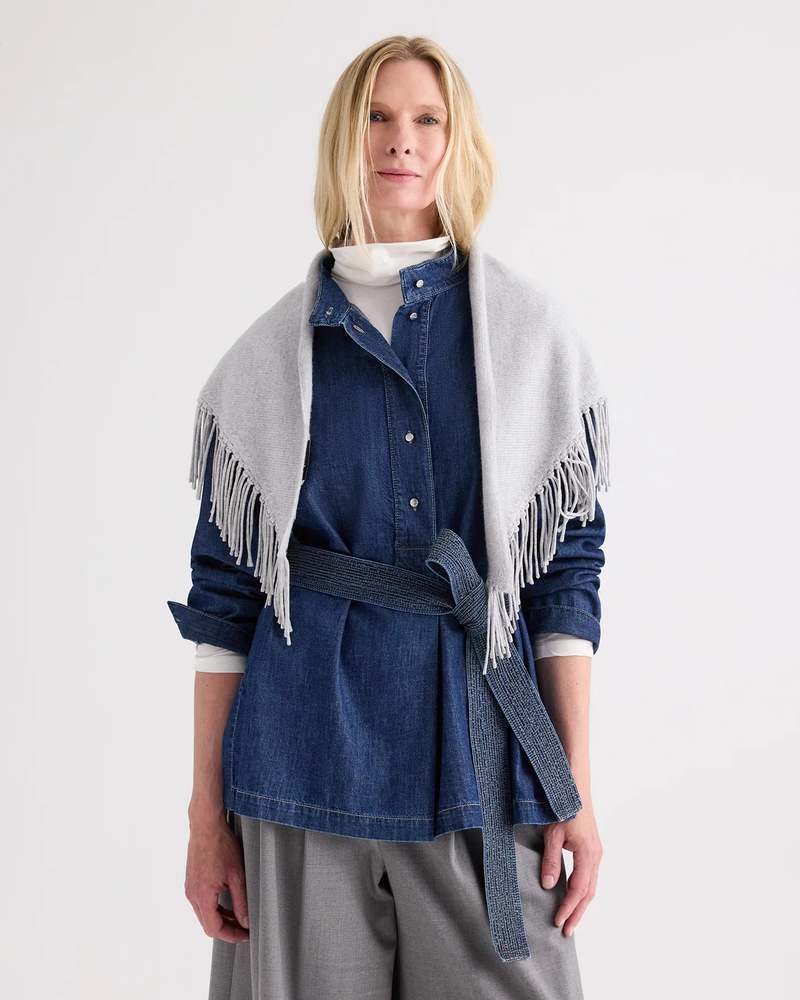 TWP Fringe Triangle Scarf