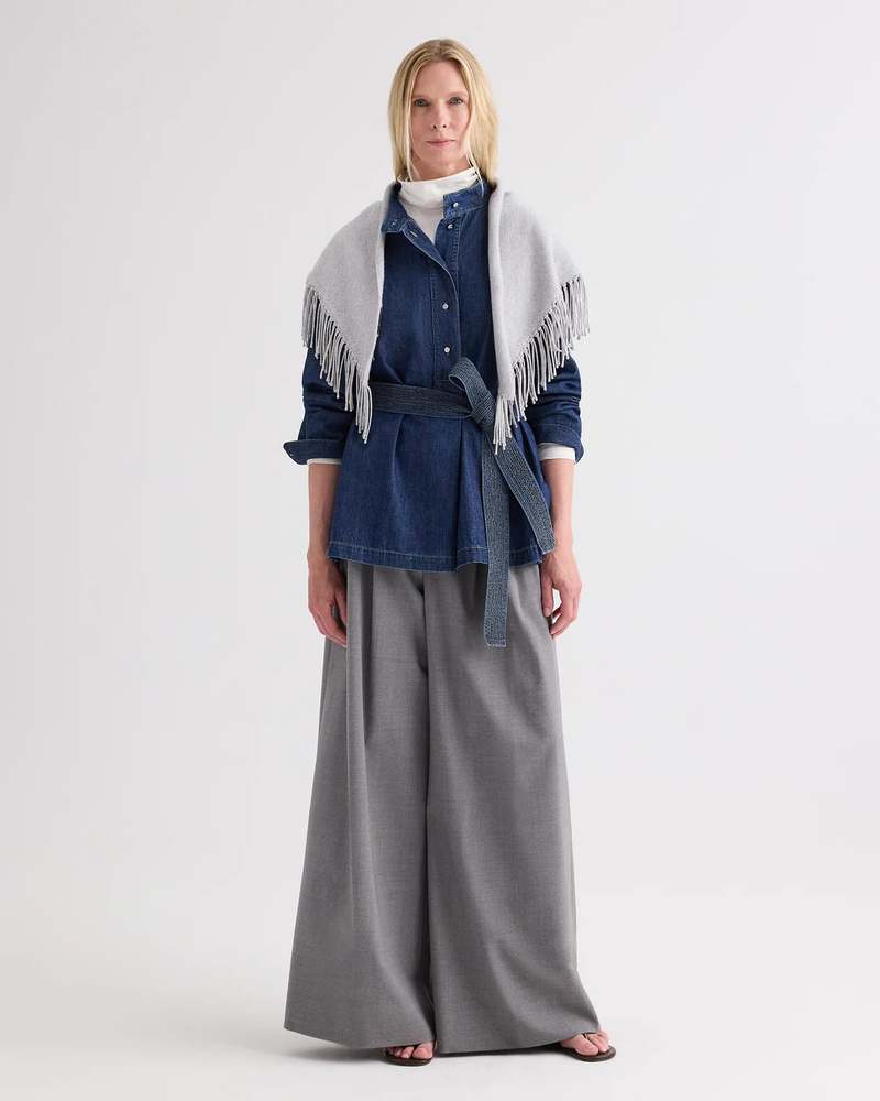 TWP Fringe Triangle Scarf