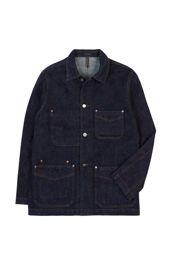 Drake's Selvedge Denim Five-Pocket Chore Jacket