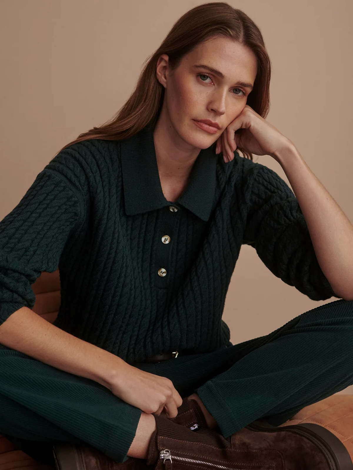 Varley Dottie Polo Knit Sweater - Image 4 of 6