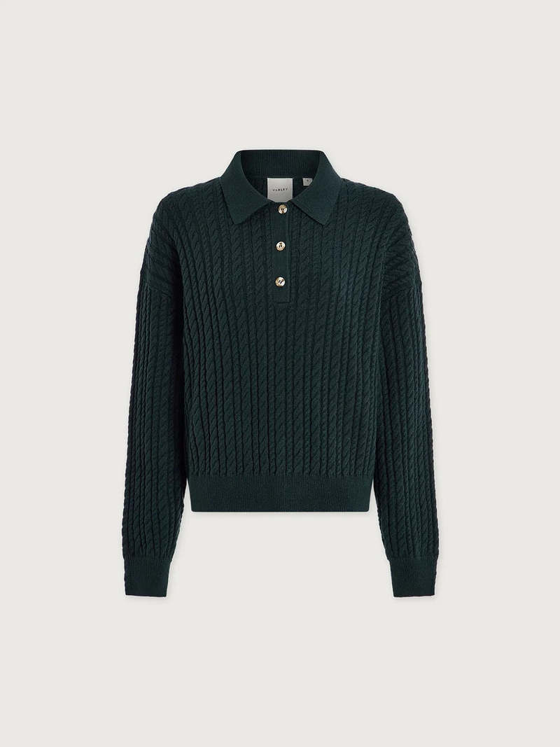 Varley Dottie Polo Knit Sweater