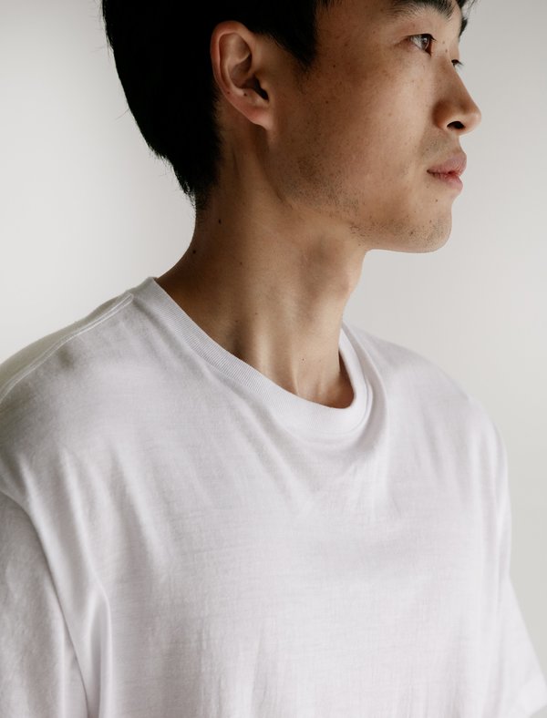 Auralee Seamless Crew Neck Tee - White | Garmentory