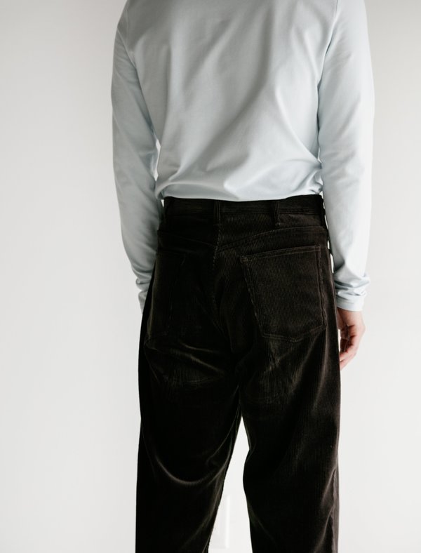 Auralee Washed Corduroy 5P Pants - Black Brown | Garmentory