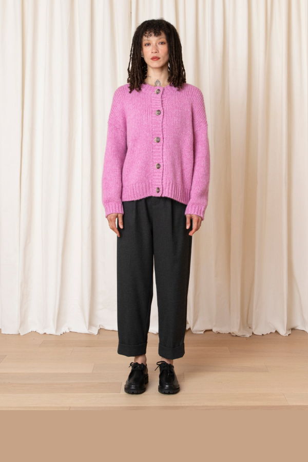 Ali Golden Merino Crew-Neck Cardigan