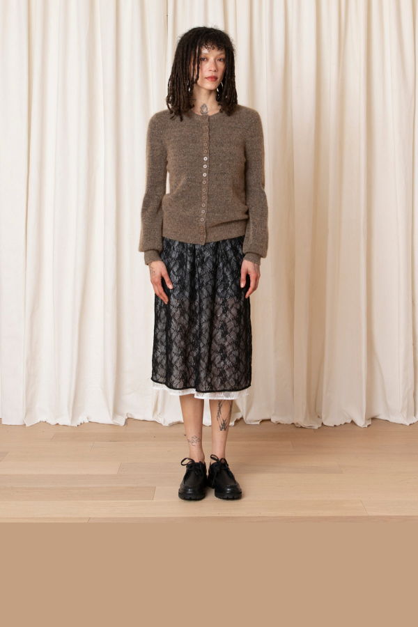 Ali Golden Mohair Multi Button Cardigan