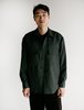 Auralee Wool Kid-Mohair Gabardine Shirt - Dark Olive | Garmentory