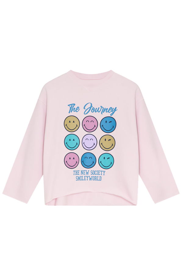 KIDS The New Society Child Smiley Sweatshirt - Pink