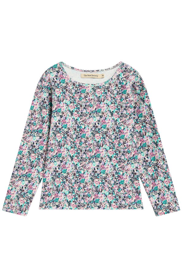 KIDS The New Society TNS Rib T-Shirt Ashby Floral Print T-Shirt - Blue