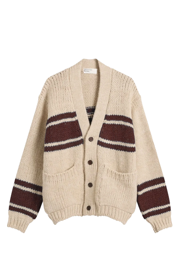 Universal Works Langdale Cardigan Chunky Knit Stripe