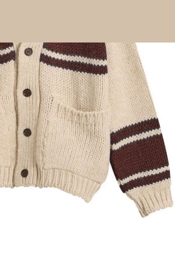 Universal Works Langdale Cardigan Chunky Knit Stripe