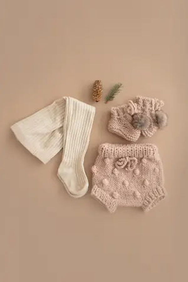 KIDS The Blueberry Hill Cotton Ribbed Tights