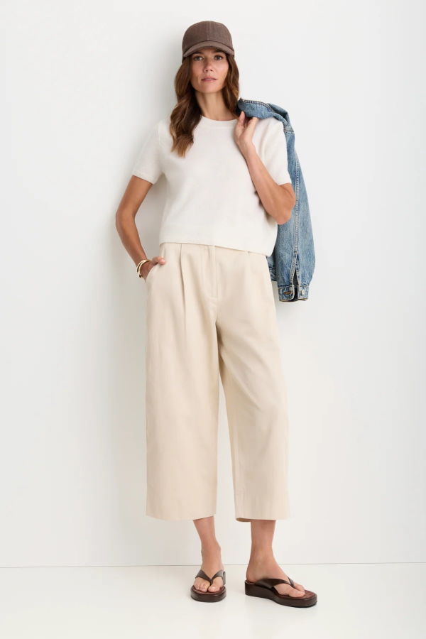 ONE GREY DAY Kadri Cashmere Tee - Ivory