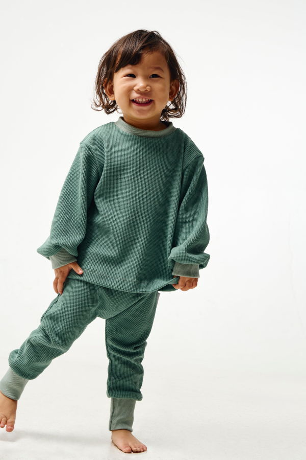 KIDS Kid's Stuff [Trucs d'enfants] Grow With Me Waffle Harem Pants