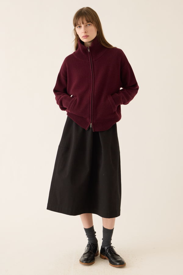 demylee Cecily Wool Cashmere Zip Cardigan