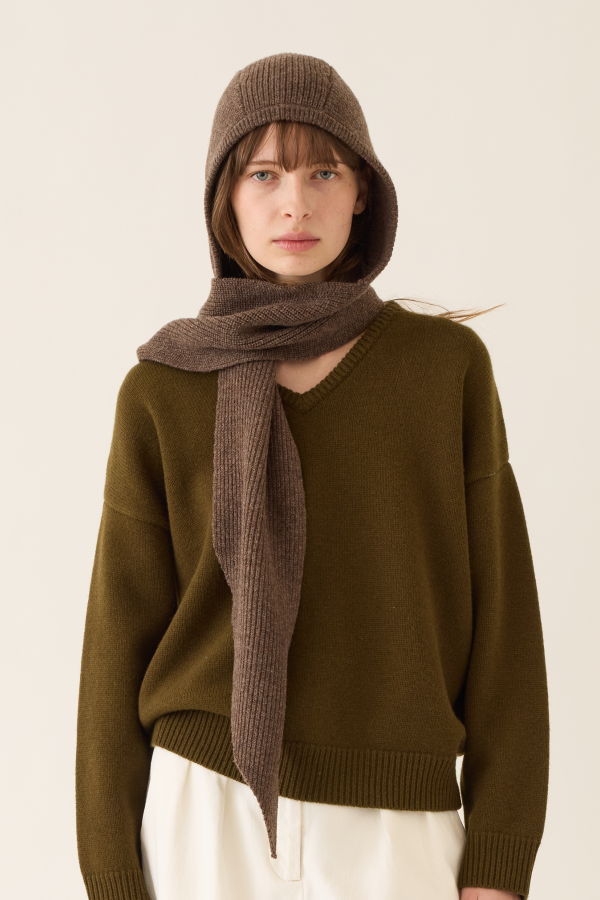 DEMYLEE Zora Merino Wool Hooded Scarf